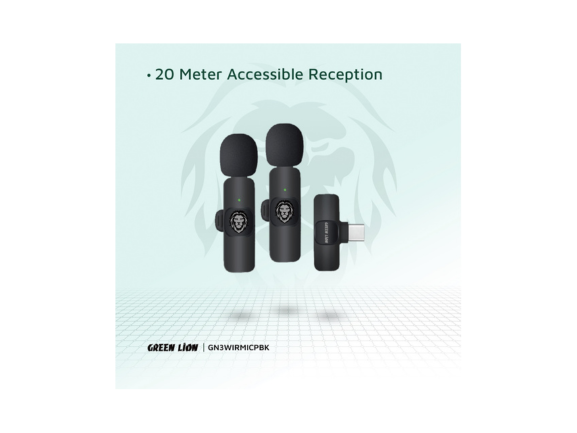 Green Lion 3 in 1 Wireless Microphone - Black | Bluetooth, Karaoke Green Lion 3 in 1 Wireless Microphone - Black | Bluetooth, Karaoke